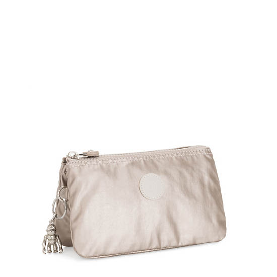 Kipling Creativity Large Metallic Pouch Taske Lyserød | DK 2084ZU